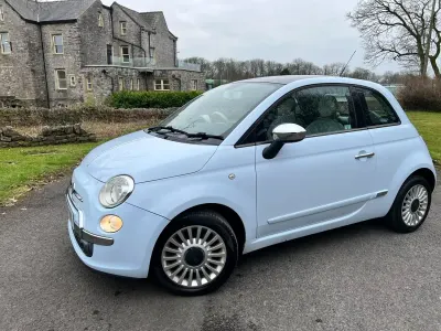 Second-hand Fiat 500 Lounge 69 CP (50 kW) 2009 Albastru Cabrio