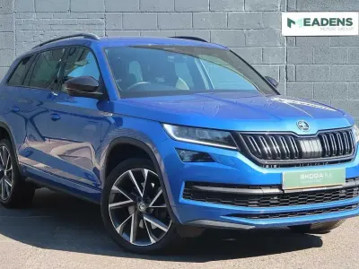 Used Skoda Kodiaq SportLine 196 HP (144 kW) 2021 Race blue metallic SUV