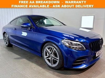 Used Mercedes C220 AMG line 194 HP (142 kW) 2021 Blue Coupe