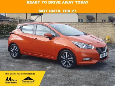 Used Nissan Micra Acenta 90 HP (66 kW) 2018 Orange Hatchback
