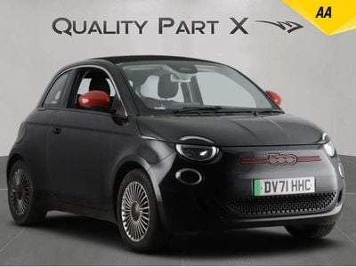Black Used 2021 Fiat 500e Red Cabriolet | £12,396 (Fair price)