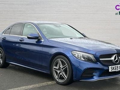 Blue Used 2019 Mercedes C300 AMG line Sedan | £18,990 (Fair price)