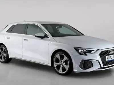 Used Audi A3 Sportback S-Line 150 HP (110 kW) 2020 White Hatchback