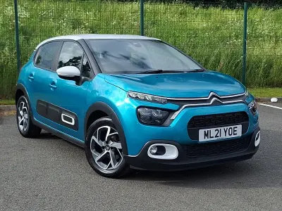 Used Citroën C3 PureTech 83 HP (61 kW) 2021 Blue Hatchback