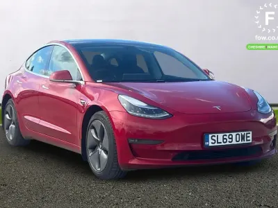 Used Tesla Model 3 Long Range AWD 77 kW (106 HP) 2019 Red Sedan