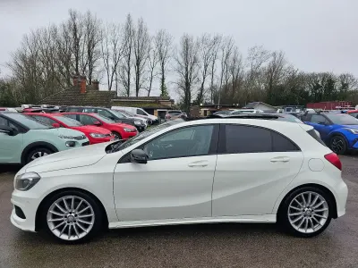 Used Mercedes A220 AMG 170 HP (125 kW) 2015 White Hatchback