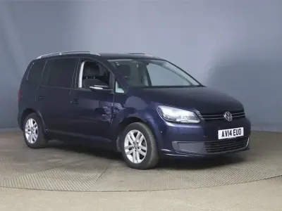 Used VW Touran SE 105 HP (77 kW) 2014 Blue MPV