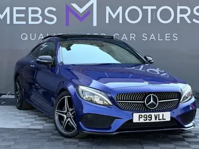 Used Mercedes C220 AMG Line Premium Plus 170 HP (125 kW) 2017 Blue Coupe