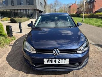 Used VW Golf VII SE 105 HP (77 kW) 2014 Blue Hatchback