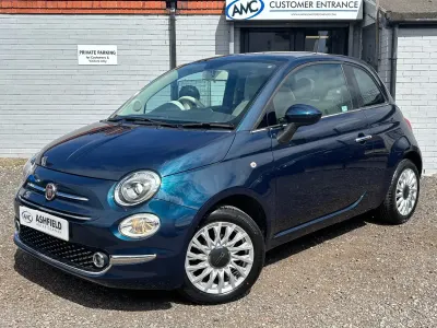 Used Fiat 500 Lounge 69 HP (50 kW) 2016 Blue Hatchback