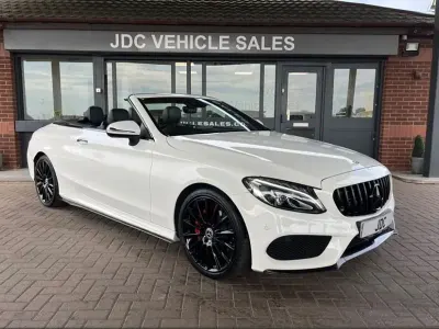 Used Mercedes C220 AMG line 2018 White Cabriolet