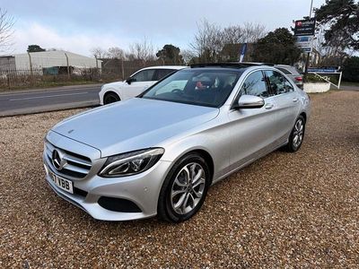 Used Mercedes C200 Premium 184 HP (135 kW) 2017 Silver with black leather trim Sedan