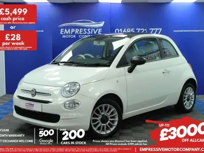 Used Fiat 500 Pop 69 HP (50 kW) 2018 White Hatchback