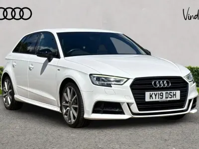 Used Audi A3 Black Edition 113 HP (83 kW) 2019 White Sedan