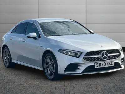 Used Mercedes A250 AMG line 215 HP (158 kW) 2020 Iridium silver Sedan