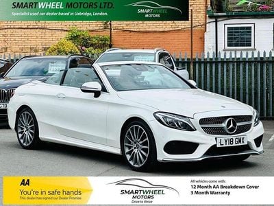 Used Mercedes C200 AMG line 2018 White Cabriolet
