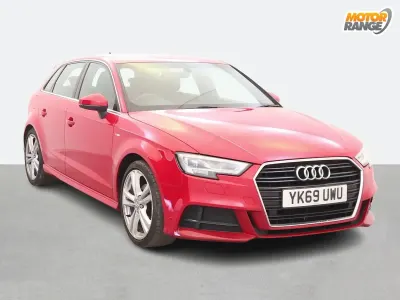 Used Audi A3 S-Line 150 HP (110 kW) 2019 Red Sedan