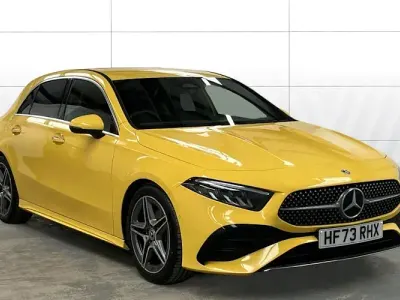 Used Mercedes A200 AMG line 163 HP (119 kW) 2023 Yellow Hatchback