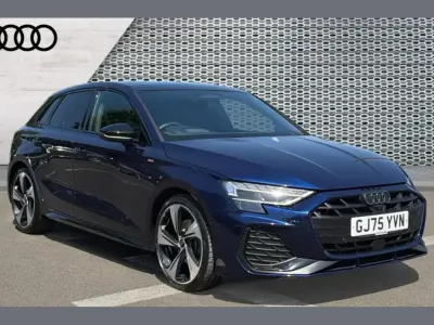 Used Audi A3 Black Edition 150 HP (110 kW) 2025 Blue Hatchback