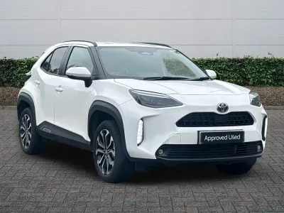 New Toyota Yaris Hybrid Design 2025 White Hatchback