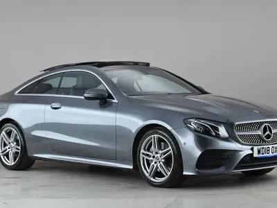 Used Mercedes E220 AMG Line Premium 194 HP (142 kW) 2018 Grey Coupe
