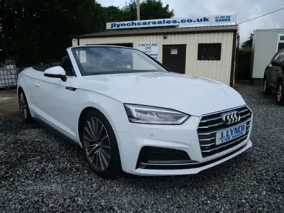 Used Audi A5 Cabriolet S-Line 190 HP (139 kW) 2018 White Cabriolet