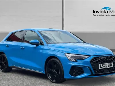Used Audi A3 S-Line 150 HP (110 kW) 2020 Blue Sedan