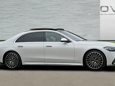 Used Mercedes S500L AMG line 2021 White Sedan