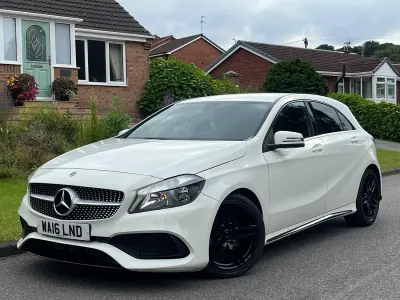 Used Mercedes A200 AMG line 136 HP (100 kW) 2016 White Hatchback