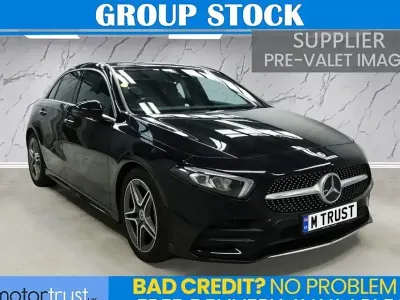 Used Mercedes A180 AMG line 136 HP (100 kW) 2019 Black Hatchback