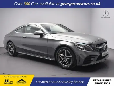 Begagnad Mercedes C200 AMG line 198 HK (145 kW) 2019 Grå Sportkupé