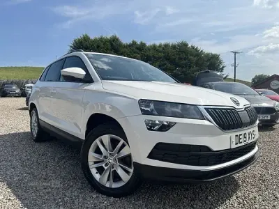 Used Skoda Karoq SE Technology 116 HP (85 kW) 2019 White SUV