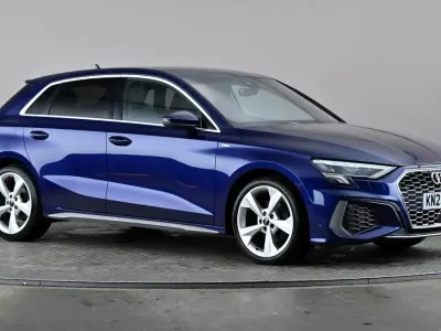 Used Audi A3 S-Line 150 HP (110 kW) 2023 Blue Sedan