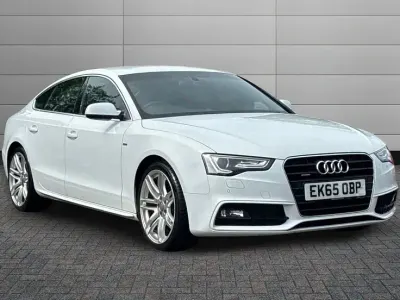 Used Audi A5 Sportback S-Line 227 HP (166 kW) 2015 Glacier white Hatchback
