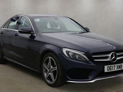 Used Mercedes C220 AMG line 170 HP (125 kW) 2017 Blue Sedan