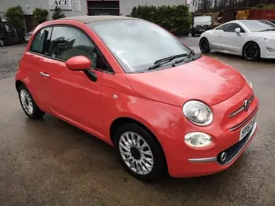 Usado Fiat 500C Lounge 69 CV (50 kW) 2017 Rosa Descapotable