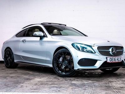 Used Mercedes C250 AMG line 204 HP (150 kW) 2016 Silver Coupe