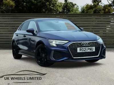 Used Audi A3 S-Line 110 HP (80 kW) 2021 Blue Sedan