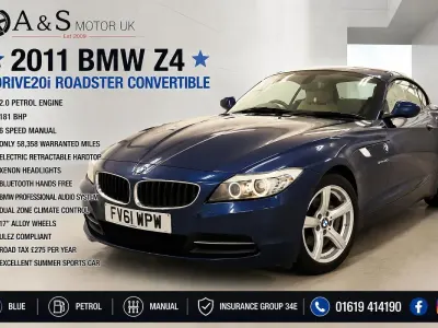 Used BMW Z4 Comfort Edition 181 HP (133 kW) 2011 Blue Cabriolet