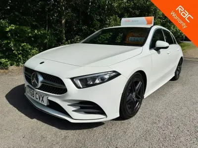 Used Mercedes A200 AMG line 163 HP (119 kW) 2018 White Hatchback