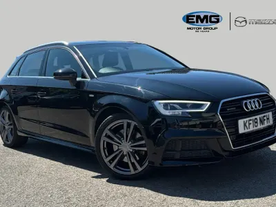 Used Audi A3 Sportback S-Line 190 HP (139 kW) 2018 Black Hatchback
