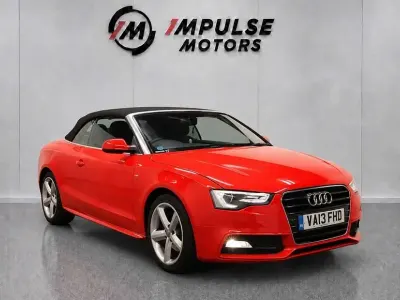 Used Audi A5 Cabriolet S-Line 208 HP (152 kW) 2013 Red Cabriolet
