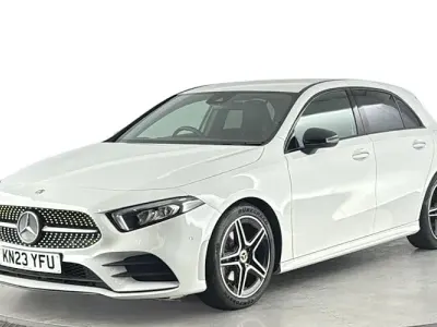 Used Mercedes A180 AMG line 136 HP (100 kW) 2023 White Hatchback