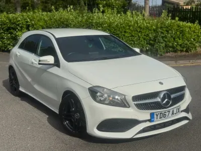 Used Mercedes A220 AMG line 177 HP (130 kW) 2017 White Hatchback