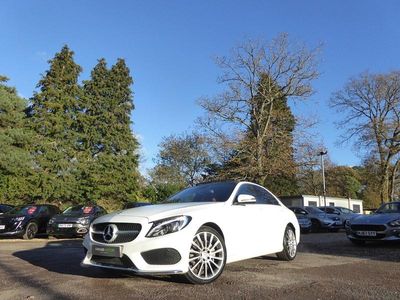 White Used 2017 Mercedes C220 AMG line Sedan | £16,995 (Expensive)
