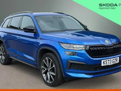 Used Skoda Kodiaq SportLine 110 HP (80 kW) 2023 Race blue metallic SUV