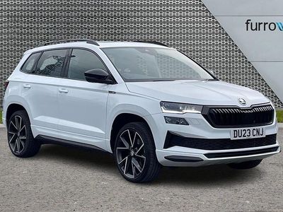 Moon white metallic Used 2023 Skoda Karoq SportLine SUV | £21,995 (Fair price)