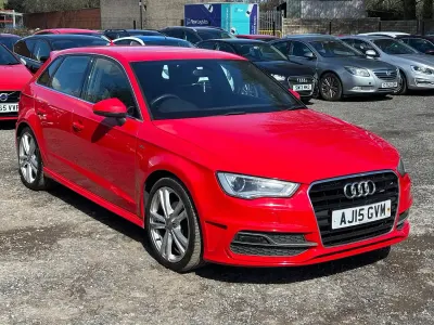 Used Audi A3 Sportback S-Line 2015 Red Hatchback