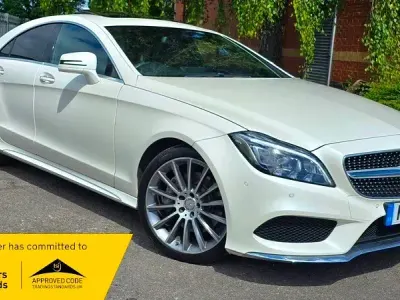 Used Mercedes CLS350 AMG line 258 HP (189 kW) 2016 White Coupe