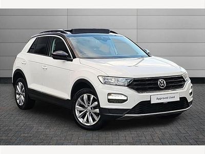 Pure white with black roof Used 2019 VW T-Roc Design SUV | £13,395 (A bit pricey)
